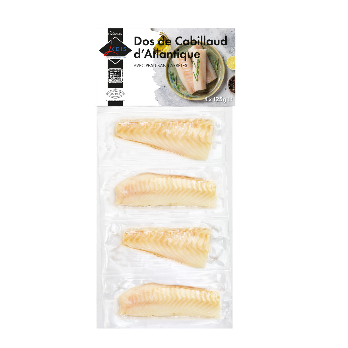 DOS DE CABILLAUD AVEC PEAU IQF