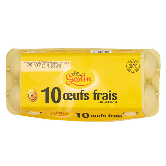 BOITE DE 10 OEUFS BLANCS