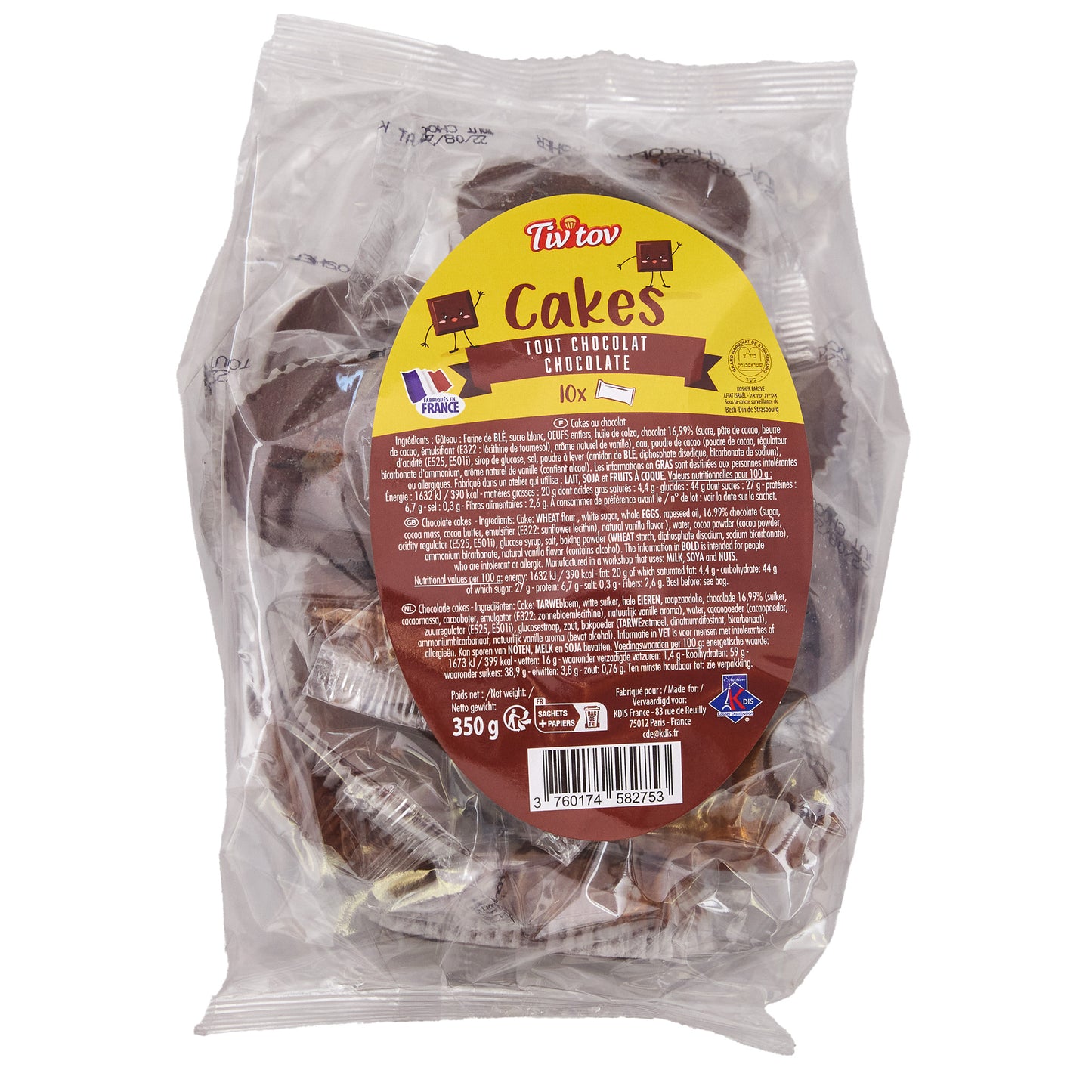 BAG OF 10 CHOCOLATE CAKES